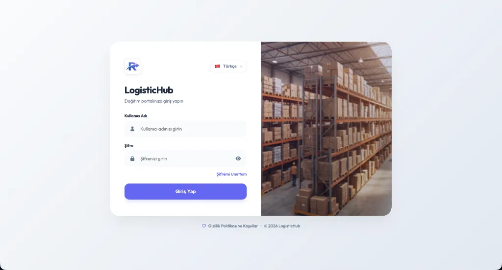 LogisticHub operasyon paneli